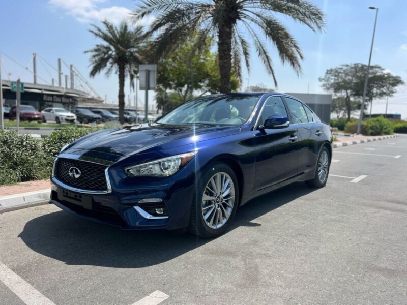 2024 Infiniti Q50 Luxe 3.0 Liters 6 Cylinder Petrol Engine Blue Grey Sedan GCC