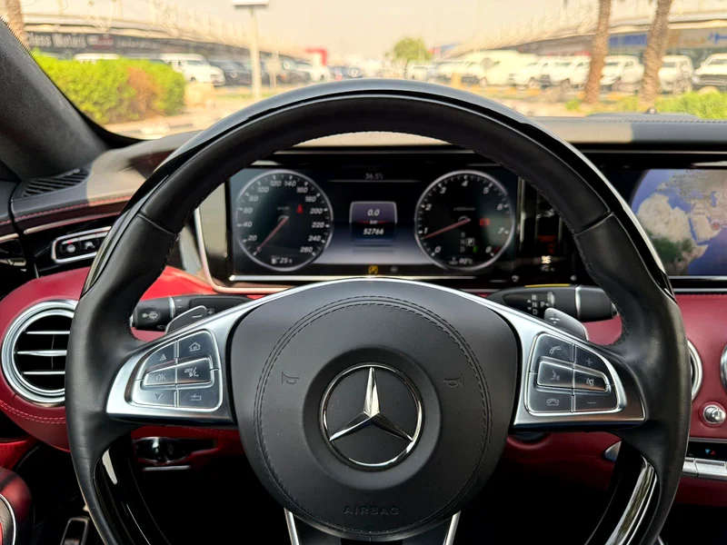 2017 Mercedes-Benz S-Class S 550 4Matic Coupe 8 Cylinder Engine White Red