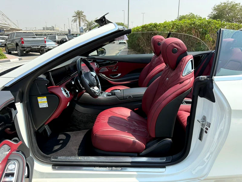 2017 Mercedes-Benz S-Class S 550 4Matic Coupe 8 Cylinder Engine White Red