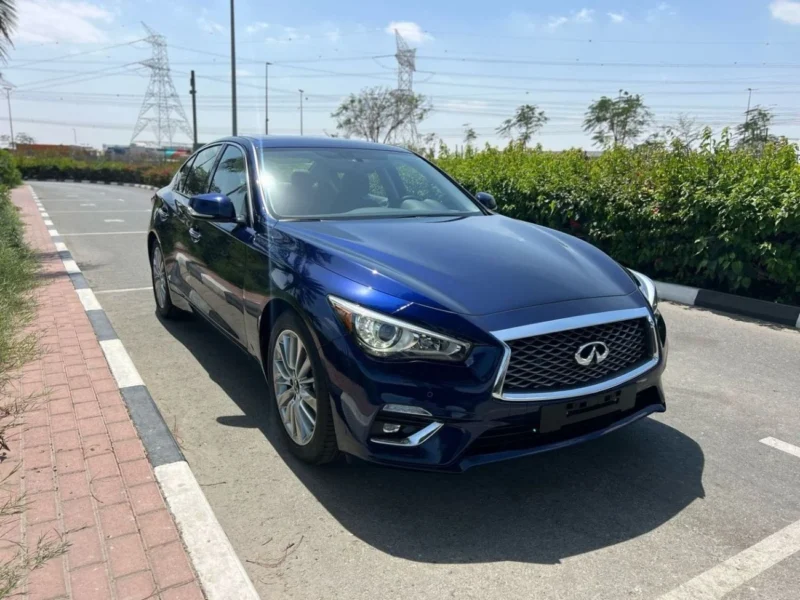 2024 Infiniti Q50 Luxe 3.0 Liters 6 Cylinder Petrol Engine Blue Grey Sedan GCC
