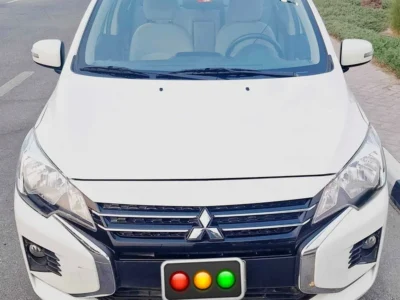 2022 Mitsubishi Attrage GLS 3 Cylinder petrol Engine White Beige Sedan