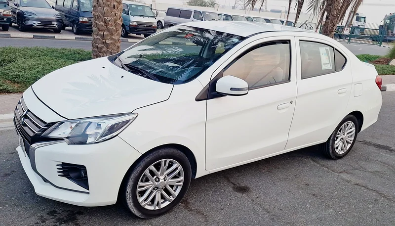 2022 Mitsubishi Attrage GLS 3 Cylinder petrol Engine White Beige Sedan