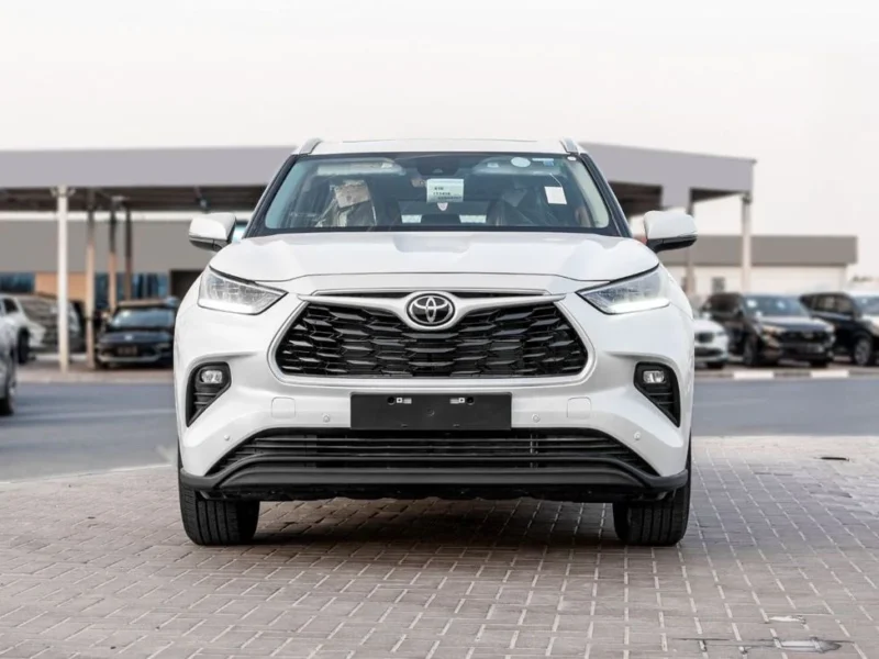 2025 Toyota Highlander GLE 2.5 4 Cylinder Engine AT Hybrid White Grey SUV