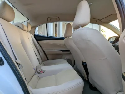 2021 Toyota Yaris MID 4 Cylinder Petrol Engine White Beige Sedan GCC Specs