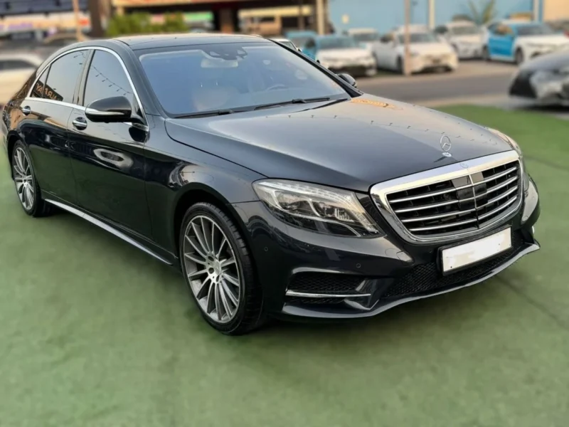 2014 MERCEDES BENZ S500 5.0 Liter 8 Cylinder Petrol Engine Black Beige Sedan