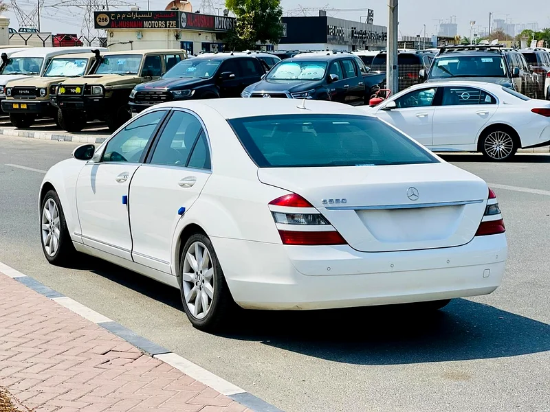 2007 Mercedes-Benz S-Class S 350 6 Cylinders Engine White Black Sedan