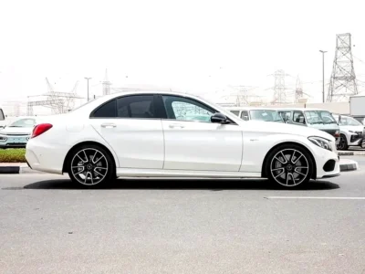 2017 Mercedes-Benz C-Class C43 AMG 6 Cylinders Engine White Red Sedan