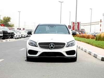 2017 Mercedes-Benz C-Class C43 AMG 6 Cylinders Engine White Red Sedan