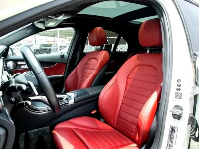 2017 Mercedes-Benz C-Class C43 AMG 6 Cylinders Engine White Red Sedan