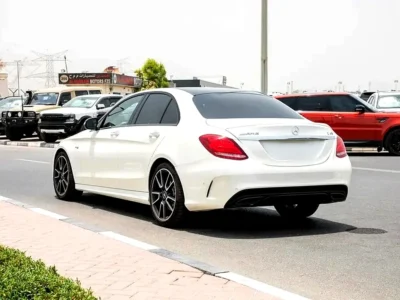2017 Mercedes-Benz C-Class C43 AMG 6 Cylinders Engine White Red Sedan