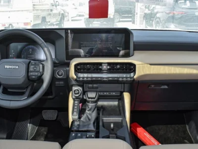 2024 Toyota Prado 2.4L TURBO 4 Cylinders Engine White Beige SUV GCC