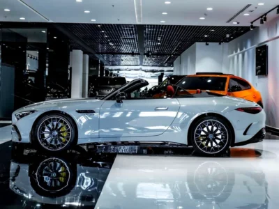 2022 Mercedes-Benz SL-Class SL 63 AMG 8 Cylinder Petrol Engine Grey Red Convertible