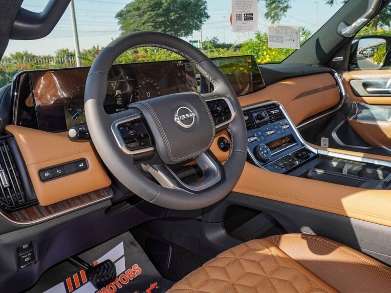 2025 Nissan Patrol Platinum 3.5-litre V6 Twin-Turbo Black Tan SUV GCC Specs