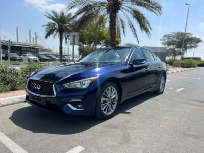 2024 Infiniti Q50 Luxe 3.0 Liters 6 Cylinder Petrol Engine Blue Grey Sedan GCC