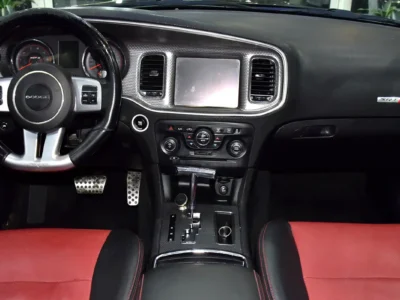 2013 Dodge Charger Srt8 8 Cylinders Petrol Engine Black Red Sedan GCC