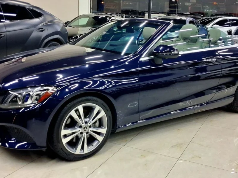 2022 Mercedes-Benz C 300 2.0 L 4 Cylinders Engine Blue Beige Convertible