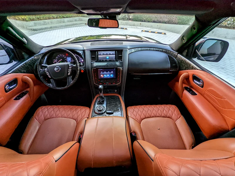 2010 NISSAN PATROL FACELIFTED 2023 V8 Black Brown SUV GCC Specs