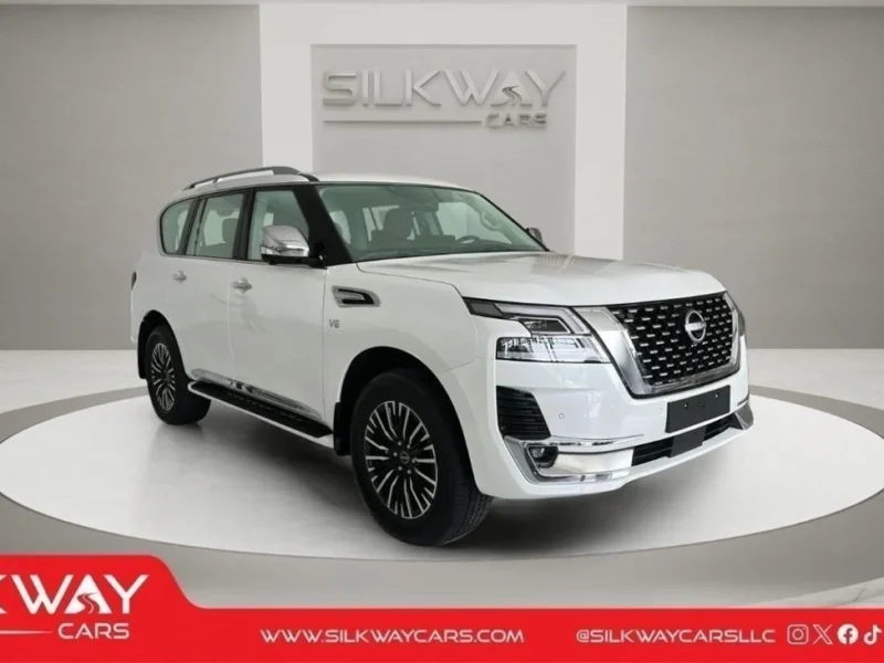 2024 Nissan Patrol Platinum LE 5.6 Liters 8 Cylinders Engine White Red SUV