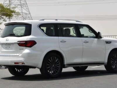 2024 Infiniti QX80 Luxury 5.6 Litres 8 Cylinder Petrol Engine White Black SUV