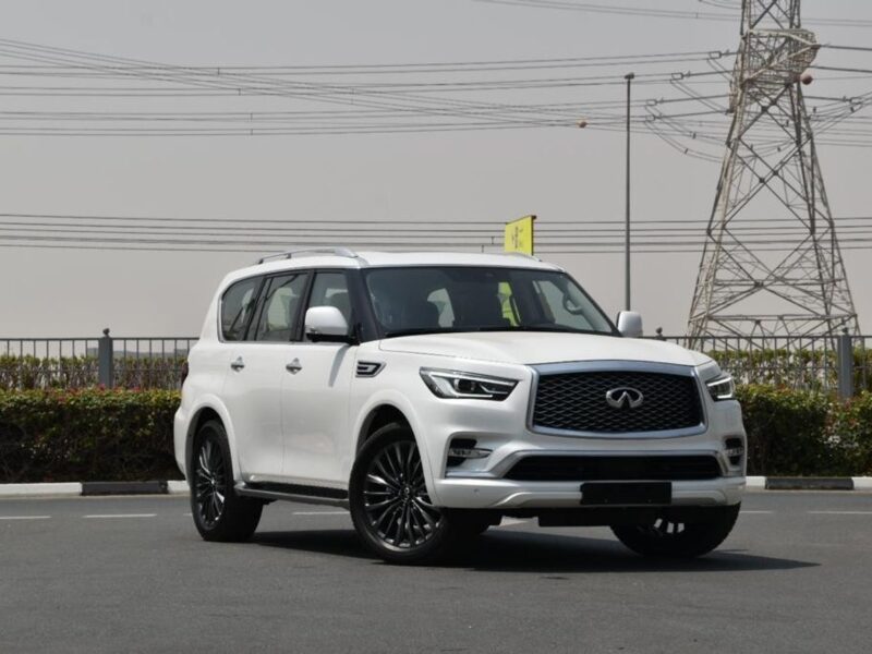 2024 Infiniti QX80 Luxury 5.6 Litres 8 Cylinder Petrol Engine White Black SUV