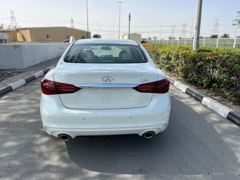 2024 Infiniti Q50 Luxe 3.0 Litres 6 Cylinders Petrol Engine White Beige Sedan GCC