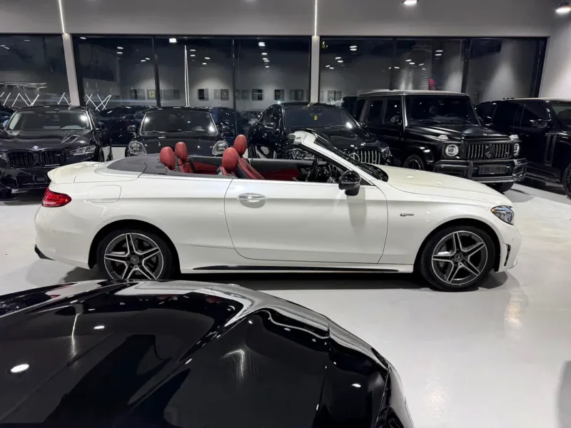 2021 Mercedes-Benz C-Class C43 AMG 6 Cylinders Engine White Red Convertible