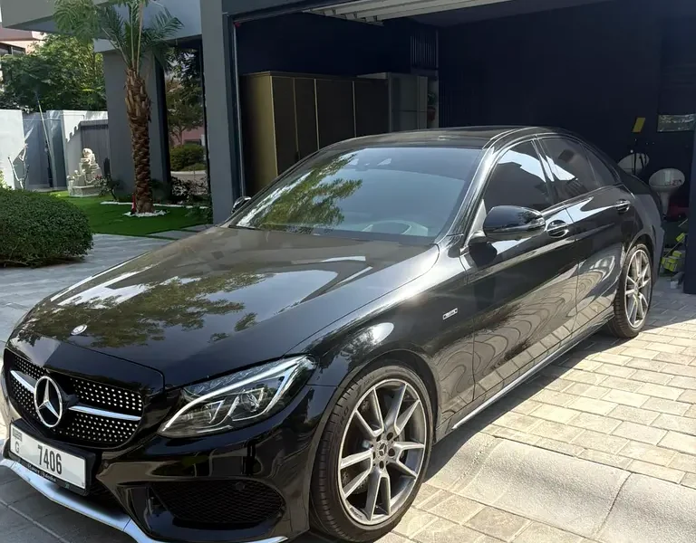 2016 Mercedes-Benz C-Class C450 4MATIC 6 Cylinders Engine Black Red Sedan