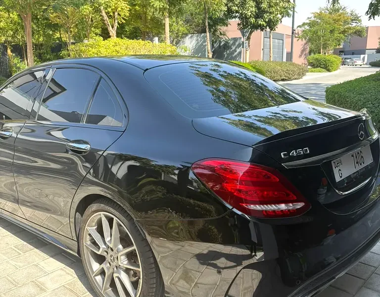 2016 Mercedes-Benz C-Class C450 4MATIC 6 Cylinders Engine Black Red Sedan