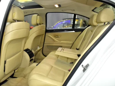 2012 BMW 5-Series 520i 4 Cylinder Petrol Engine White Beige Sedan GCC