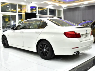 2012 BMW 5-Series 520i 4 Cylinder Petrol Engine White Beige Sedan GCC