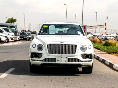 2017 Bentley Bentayga W12 AWD 12 Cylinders Engine White Beige SUV