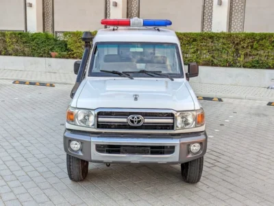 2019 Toyota Land Cruiser 70 LC78 6 Cylinders AMBULANCE GCC White Beige SUV