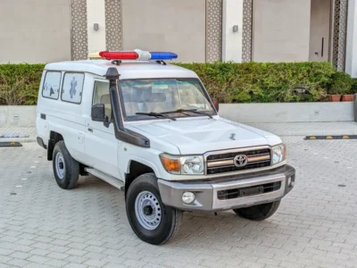 2019 Toyota Land Cruiser 70 LC78 6 Cylinders AMBULANCE GCC White Beige SUV