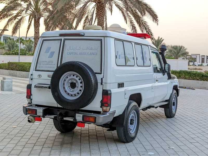 2019 Toyota Land Cruiser 70 LC78 6 Cylinders AMBULANCE GCC White Beige SUV