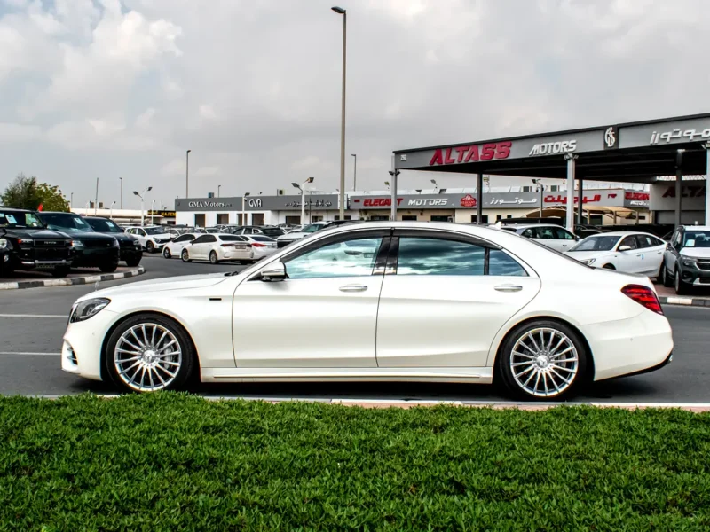 2018 Mercedes-Benz S-Class S 560 6 Cylinder Petrol Engine White Brown Sedan