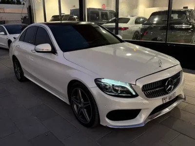 2015 Mercedes-Benz C-Class C300 4Matic 4 Cylinder Petrol Engine White Black Sedan