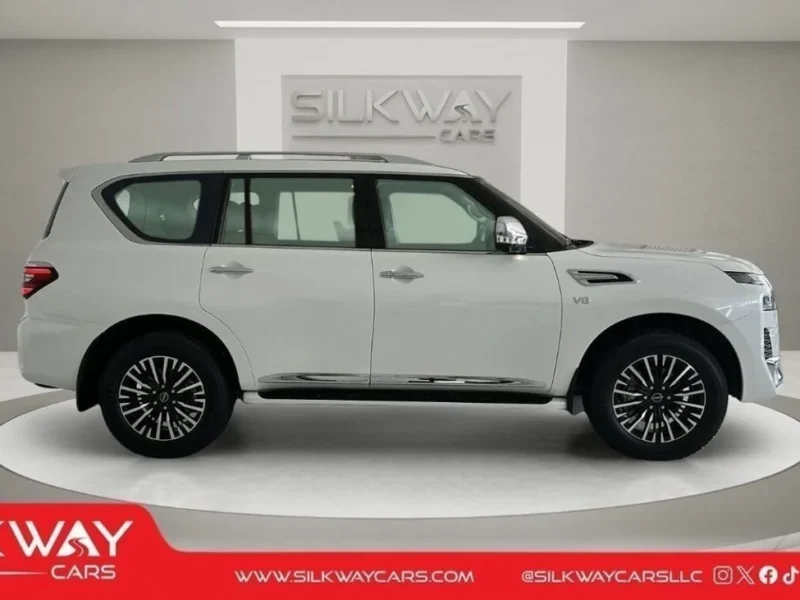 2024 Nissan Patrol Platinum LE 5.6 Liters 8 Cylinders Engine White Red SUV