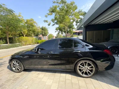 2016 Mercedes-Benz C-Class C450 4MATIC 6 Cylinders Engine Black Red Sedan