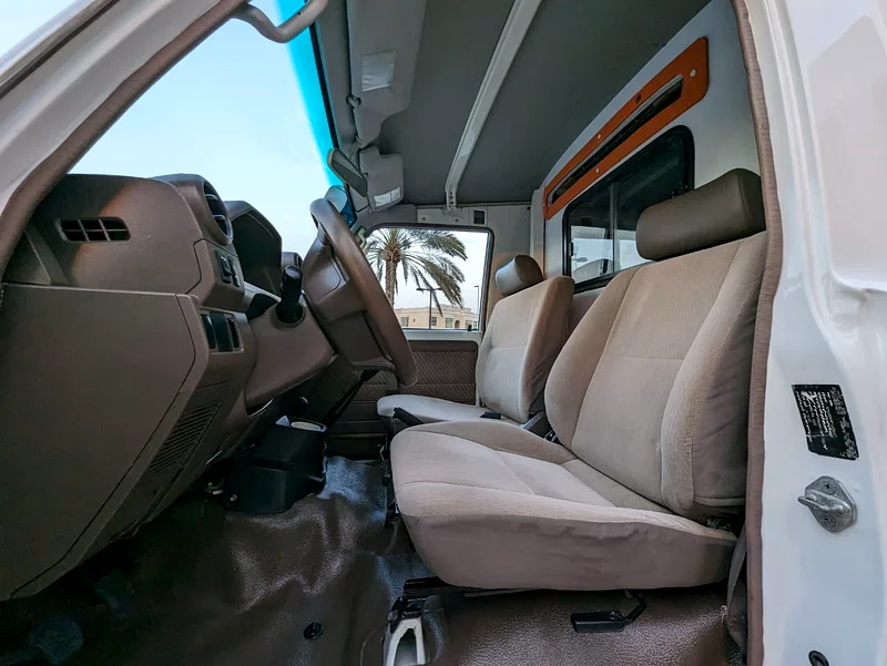 2019 Toyota Land Cruiser 70 LC78 6 Cylinders AMBULANCE GCC White Beige SUV