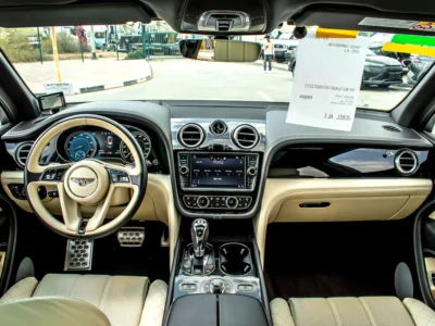 2017 Bentley Bentayga W12 AWD 12 Cylinders Engine White Beige SUV