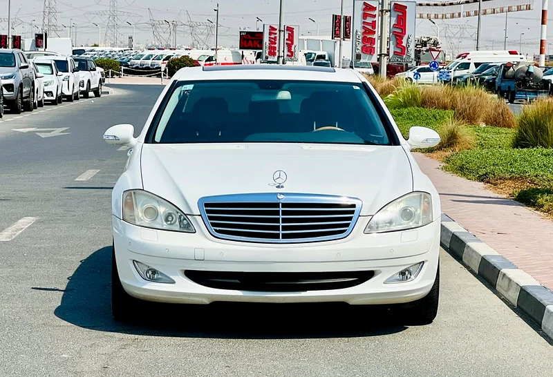 2007 Mercedes-Benz S-Class S 350 6 Cylinders Engine White Black Sedan