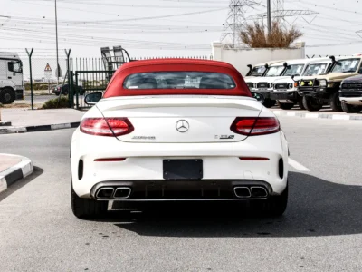 2019 Mercedes-Benz C-Class AMG C63S 8 Cylinder Engine White Red Convertible