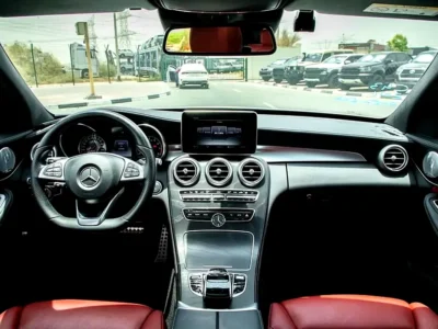 2017 Mercedes-Benz C-Class C43 AMG 6 Cylinders Engine White Red Sedan