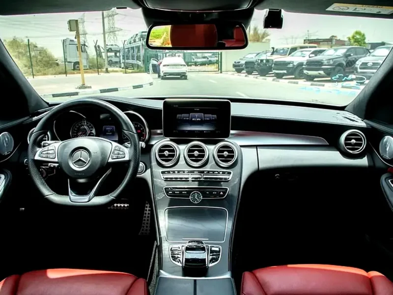 2017 Mercedes-Benz C-Class C43 AMG 6 Cylinders Engine White Red Sedan