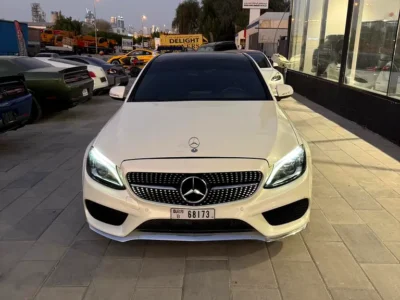 2015 Mercedes-Benz C-Class C300 4Matic 4 Cylinder Petrol Engine White Black Sedan
