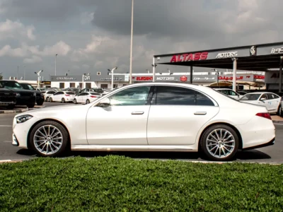 2021 Mercedes-Benz S-Class S 500 L 4Matic 6 Cylinder Engine White Orange Sedan
