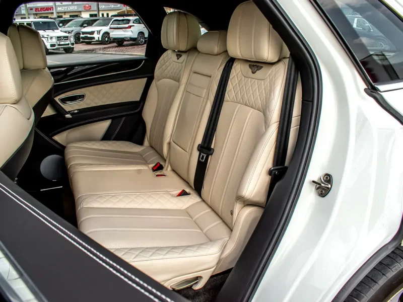 2017 Bentley Bentayga W12 AWD 12 Cylinders Engine White Beige SUV