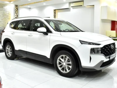2023 Hyundai Santa Fe Comfort Plus 4 Cylinder Petrol Engine White Grey SUV GCC