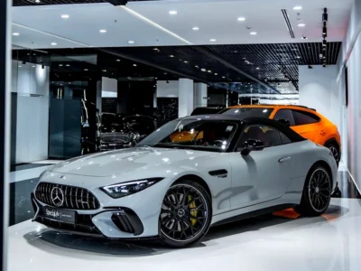 2022 Mercedes-Benz SL-Class SL 63 AMG 8 Cylinder Petrol Engine Grey Red Convertible