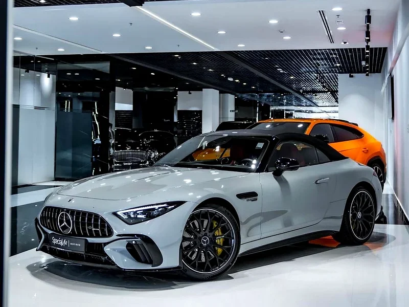 2022 Mercedes-Benz SL-Class SL 63 AMG 8 Cylinder Petrol Engine Grey Red Convertible